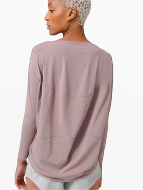 lululemon athletica Back-In-Action Long Sleeve Top - Dusty Mauve